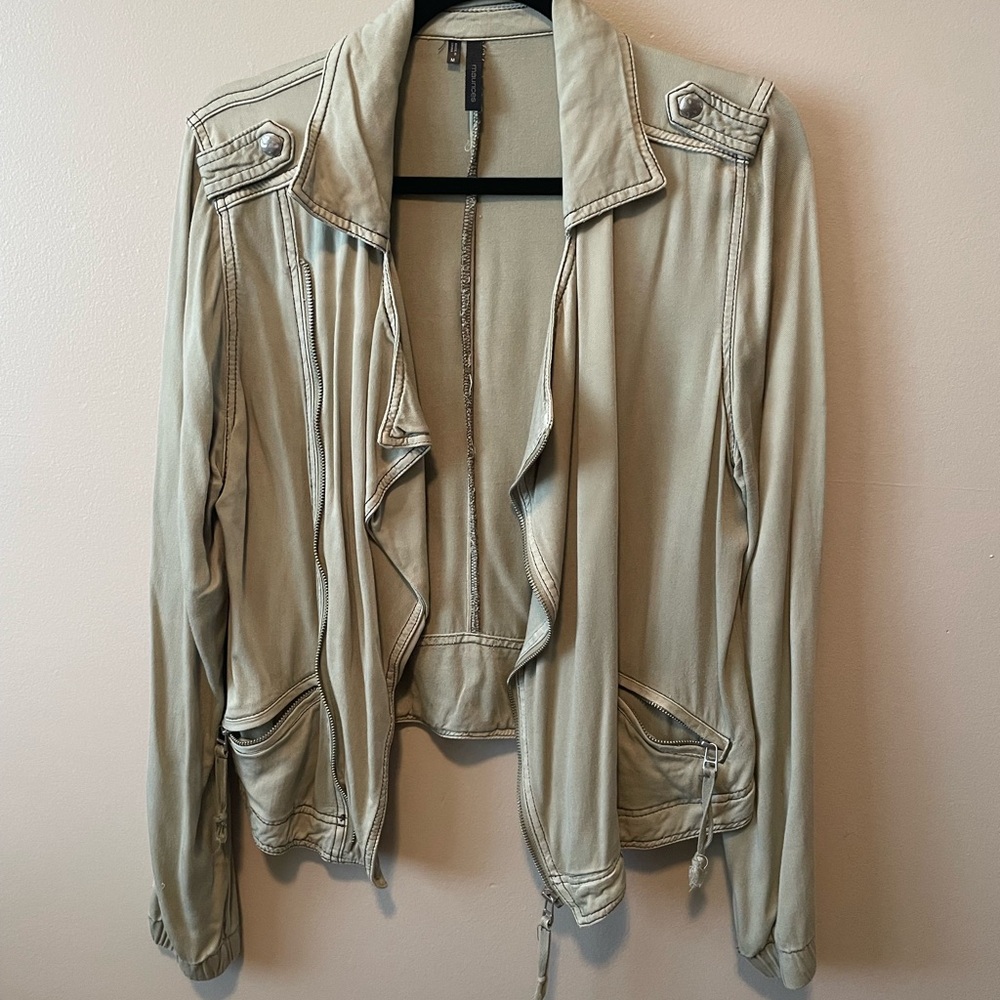 Light Green Women's Draped Utility Jacket